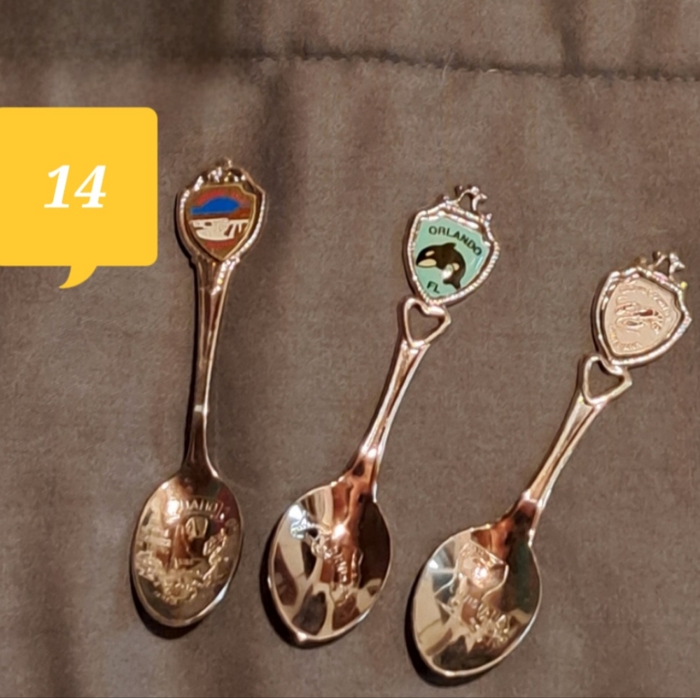 3 Souvenir Spoons